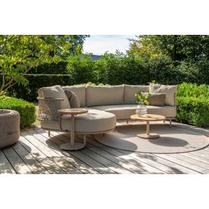 4SO Sardinia loungeset chaise longe. Latte Showroommodel