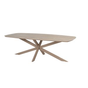 4SO Prado eettafel keramisch blad barrel latte 240 x 105 cm.