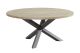 Louvre tafel teak 160 cm. ø aluminium poten antraciet