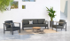 4SO Ginger loungeset incl. kussens + salontafel zwart