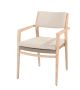 4SO Julia stapelbare dining stoel brushed teak incl. 2 kussens