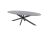 Privada tafelblad ovaal HPL slate antraciet 240 x 113 cm.